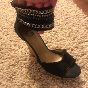 G by Guess Black Wedges